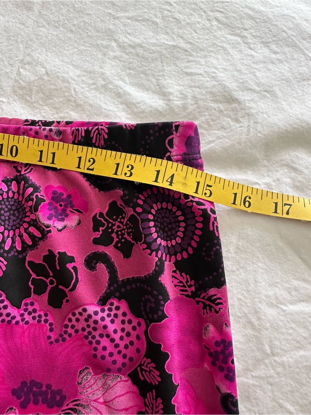 Casual Corner Pink and Black Floral Skirt, size medium - Picture 7 of 9